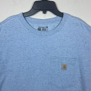 Carhartt Men’s Loose Fit Heavyweight Pocket T-Shirt Moonstone Nep Size XXL